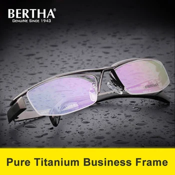BERTHA Pure Titanium Glasses Optical Computer Prescription Eyewear Square Semi-rimless Business Frame For Men Women J1107
BERTHA Pure Titanium Glasses Optical Computer Prescription Eyewear Square Semi-rimless Business Frame For Men Women J1107