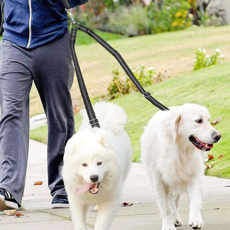Adjustable 16-24 Inches Leash Splitter For Walking Traning 2 Dogs No-Tangle Double Dog Leash Coupler With Reflective Stitching
Adjustable 16-24 Inches Leash Splitter For Walking Traning 2 Dogs No-Tangle Double Dog Leash Coupler With Reflective Stitching