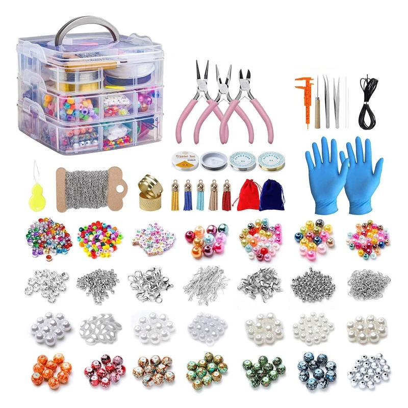 2456Pcs Jewelry Making Supplies Kit with Assorted Beads Charms Findings Pliers U4LE
2456Pcs Jewelry Making Supplies Kit with Assorted Beads Charms Findings Pliers U4LE