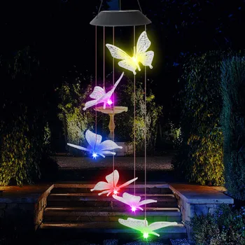 LED Solar Butterfly Wind Chime Light Outdoor Waterproof Fairy Garland Garden Hanging Lights Christmas Holiday Solar Lamp Decor
LED Solar Butterfly Wind Chime Light Outdoor Waterproof Fairy Garland Garden Hanging Lights Christmas Holiday Solar Lamp Decor