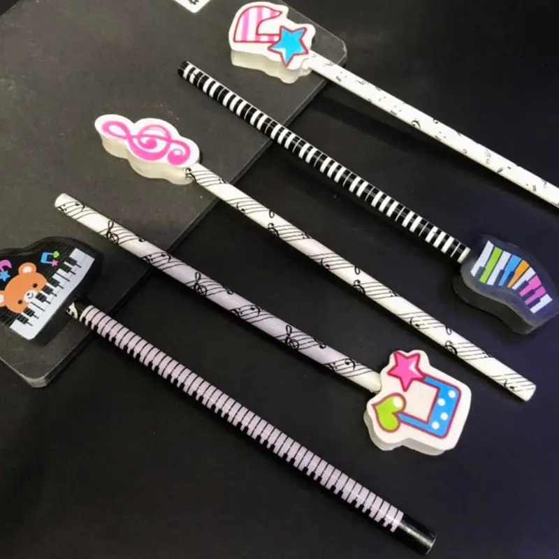6pcs Musical Note Pencil 2B Standard Round Pencils Piano Notes Eraser Writing Drawing Tool Stationery School Student Gift
6pcs Musical Note Pencil 2B Standard Round Pencils Piano Notes Eraser Writing Drawing Tool Stationery School Student Gift