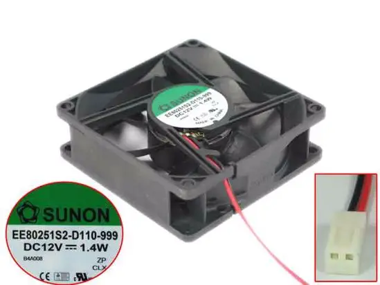 SUNON EE80251S2-D110-999 DC 12V 1,4 W 80x80x25mm 2-проводной Вентилятор охлаждения сервера
SUNON EE80251S2-D110-999 DC 12V 1,4 W 80x80x25mm 2-проводной Вентилятор охлаждения сервера
