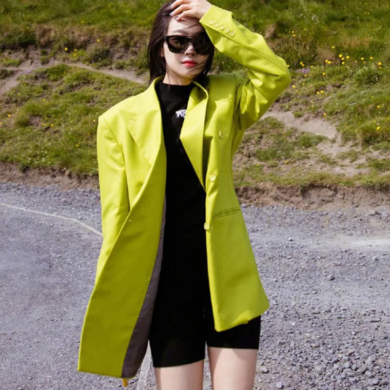 DEAT Solid Color Double-breasted Loose Long Woman Casual Blazer Jacket Temperament Fashion 2019 Autumn And Winter Coat New TV028
DEAT Solid Color Double-breasted Loose Long Woman Casual Blazer Jacket Temperament Fashion 2019 Autumn And Winter Coat New TV028