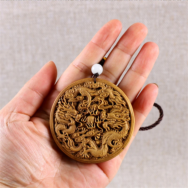 6CM Dragon Statue Carved Wooden Figurine wood Carving Car Pendants Dragon Pendant Plate Double Dragon Playing with Beads
6CM Dragon Statue Carved Wooden Figurine wood Carving Car Pendants Dragon Pendant Plate Double Dragon Playing with Beads