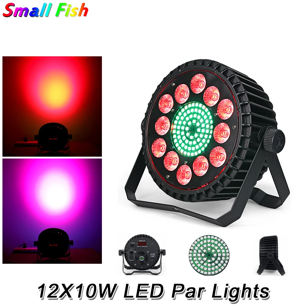 4Pcs Aluminum Shell LED Par 12X10W RGBW Quad Color LED Flat Par Light DMX Strobe Lights With 80Pcs RGB 3IN1 SMD 5050 Lamp Beads
4Pcs Aluminum Shell LED Par 12X10W RGBW Quad Color LED Flat Par Light DMX Strobe Lights With 80Pcs RGB 3IN1 SMD 5050 Lamp Beads