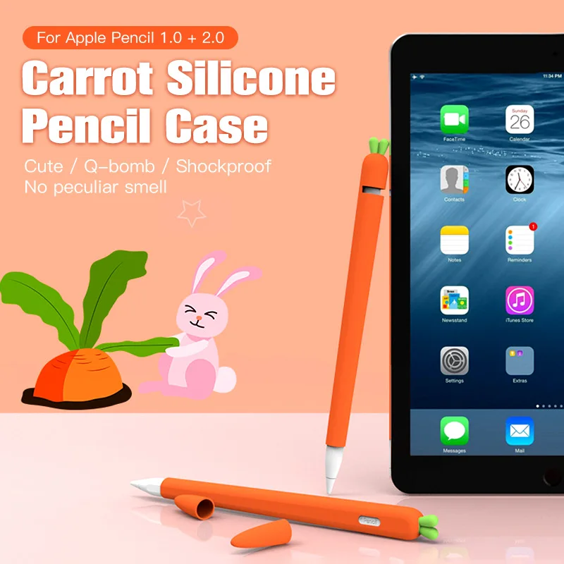 Мягкий чехол для Apple Pencil 1 2, милый мультяшный защитный чехол с изображением моркови, силиконовый чехол с перьями против потери для ipad
Мягкий чехол для Apple Pencil 1 2, милый мультяшный защитный чехол с изображением моркови, силиконовый чехол с перьями против потери для ipad