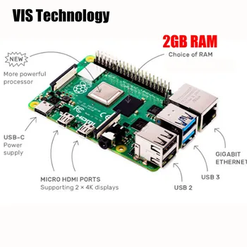 1PC 2GB RAM Latest Raspberry Pi 4 Model B with BCM2711 Quad core Cortex-A72 ARM v8 1.5GHz Support 2.4/5.0 GHz WIFI Bluetooth 5.0
1PC 2GB RAM Latest Raspberry Pi 4 Model B with BCM2711 Quad core Cortex-A72 ARM v8 1.5GHz Support 2.4/5.0 GHz WIFI Bluetooth 5.0