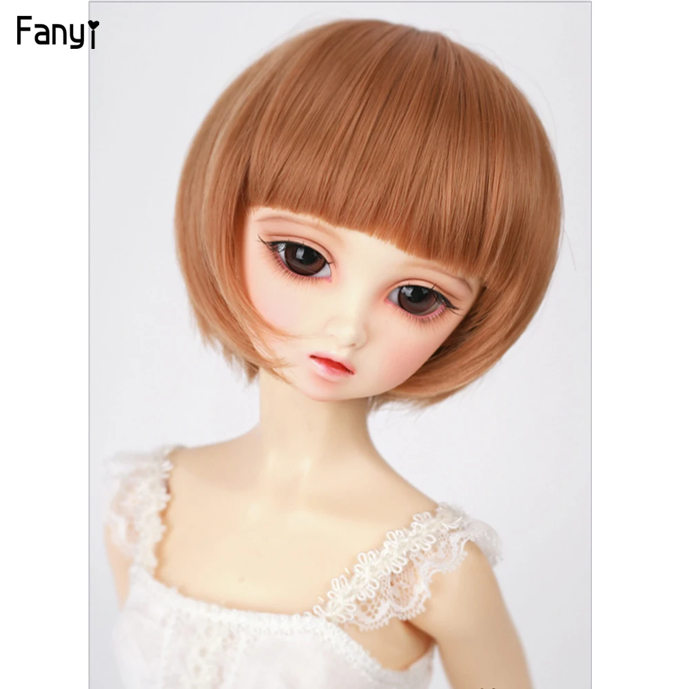 Кукла парик короткая накладная челка для детских игрушек и BJD SD волнистые трессы