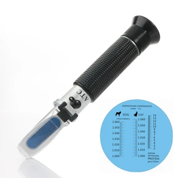 Pet Urine Refractometer Pet Dog Cat Urine Specific Gravity Concentration Meter ATC Serum Plasma Protein Hemoglobin Analyzer 
Pet Urine Refractometer Pet Dog Cat Urine Specific Gravity Concentration Meter ATC Serum Plasma Protein Hemoglobin Analyzer