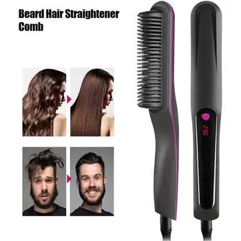 Black Ceramics Quick Straightener Hair Styler Comb Multifunctional Hair Curler Show Cap Tool Electric Heating Hair Brush US Plug
Black Ceramics Quick Straightener Hair Styler Comb Multifunctional Hair Curler Show Cap Tool Electric Heating Hair Brush US Plug