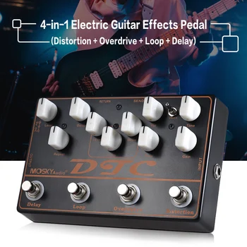 MOSKY DTC 4-in-1 Electric Guitar Effects Pedal Distortion + Overdrive + Loop + Delay strings Guitar Pedal Guitar Accessories
MOSKY DTC 4-in-1 Electric Guitar Effects Pedal Distortion + Overdrive + Loop + Delay strings Guitar Pedal Guitar Accessories