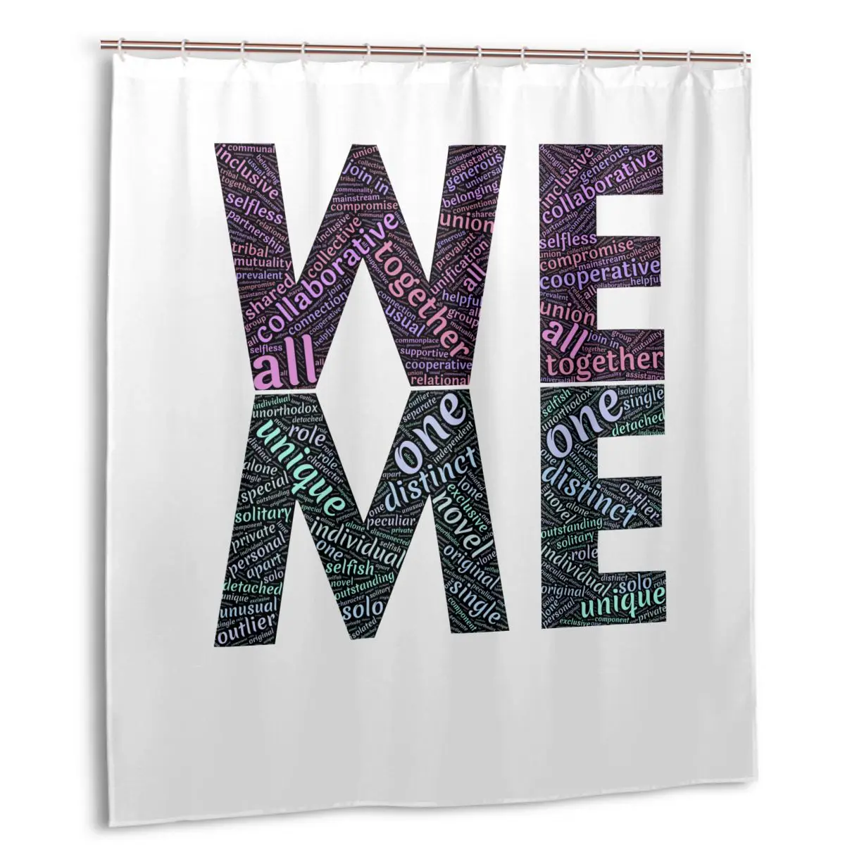 CHARM HOME We Plastic Shower Curtain 66x72 In Customized Bathroom Waterproof Polyester
CHARM HOME We Plastic Shower Curtain 66x72 In Customized Bathroom Waterproof Polyester
