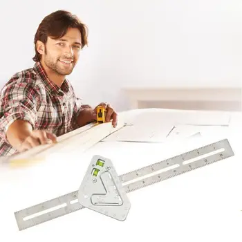Multi-function Angle Ruler Triangle Woodworking Engineers Combination Square Ruler Try Square Set Right Angle Ruler
Multi-function Angle Ruler Triangle Woodworking Engineers Combination Square Ruler Try Square Set Right Angle Ruler