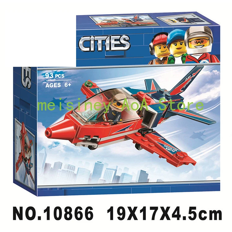 10866 93pcs city air show aerial stunt jet plane pilot 1 figure building block Compatible With LEGOINGS 60177 Toy
10866 93pcs city air show aerial stunt jet plane pilot 1 figure building block Compatible With LEGOINGS 60177 Toy