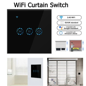 WiFi Roller Shutter Curtain Switch Wall Touch Smart Switch Voice Wireless Remote Control Switches work with Alexa Echo
WiFi Roller Shutter Curtain Switch Wall Touch Smart Switch Voice Wireless Remote Control Switches work with Alexa Echo
