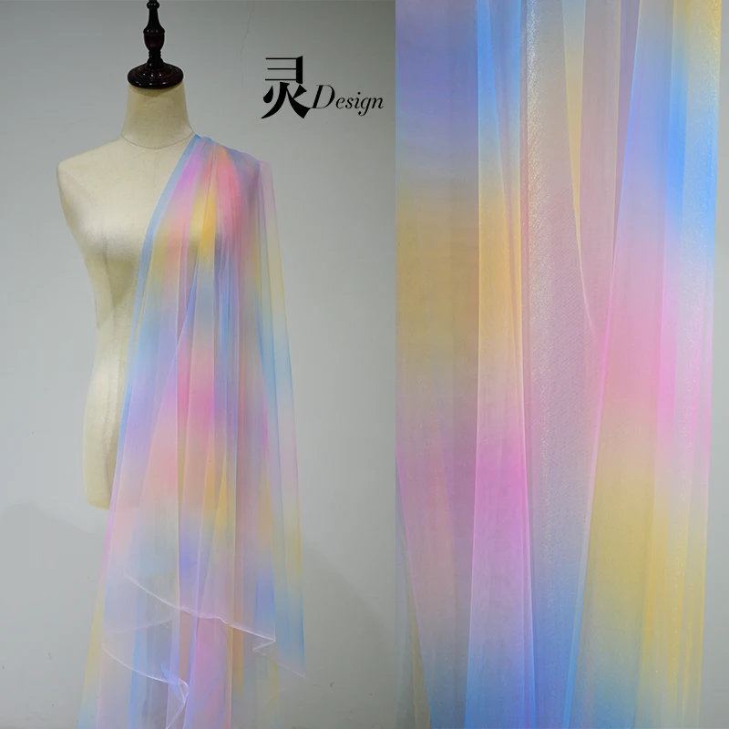 Mesh Fabric Soft Yarn Encryption Gradient Magic Color Drape Tulle Clothing Wedding Decorative Yarn Cloak Designer Fabric
Mesh Fabric Soft Yarn Encryption Gradient Magic Color Drape Tulle Clothing Wedding Decorative Yarn Cloak Designer Fabric