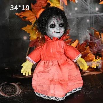 Horror Halloween Scary Ghost Baby Doll Electric Walking Doll Toy With Shinning Eyes For Horror Halloween Decor Party Supplies
Horror Halloween Scary Ghost Baby Doll Electric Walking Doll Toy With Shinning Eyes For Horror Halloween Decor Party Supplies