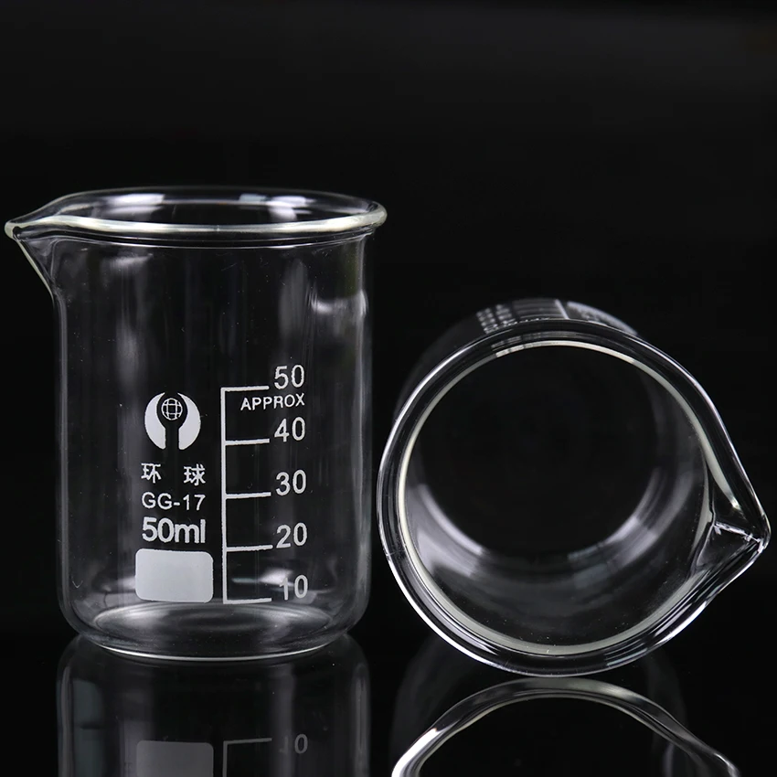 1PC Capacity 50ml Low Form Beaker Chemistry Laboratory Glass Transparent Beaker Flask Thickened With Spout
1PC Capacity 50ml Low Form Beaker Chemistry Laboratory Glass Transparent Beaker Flask Thickened With Spout