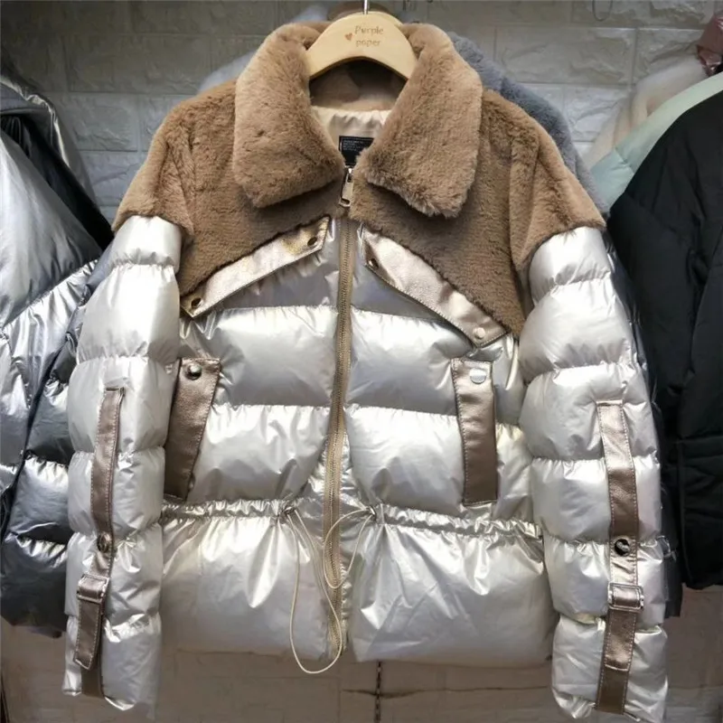 Faux Lambs Wool Panel Cotton Padded Women's 2019 Winter Coat Woman New Loose Cotton Padded Jacket Female Winter Jacket Nancylim 
Faux Lambs Wool Panel Cotton Padded Women's 2019 Winter Coat Woman New Loose Cotton Padded Jacket Female Winter Jacket Nancylim