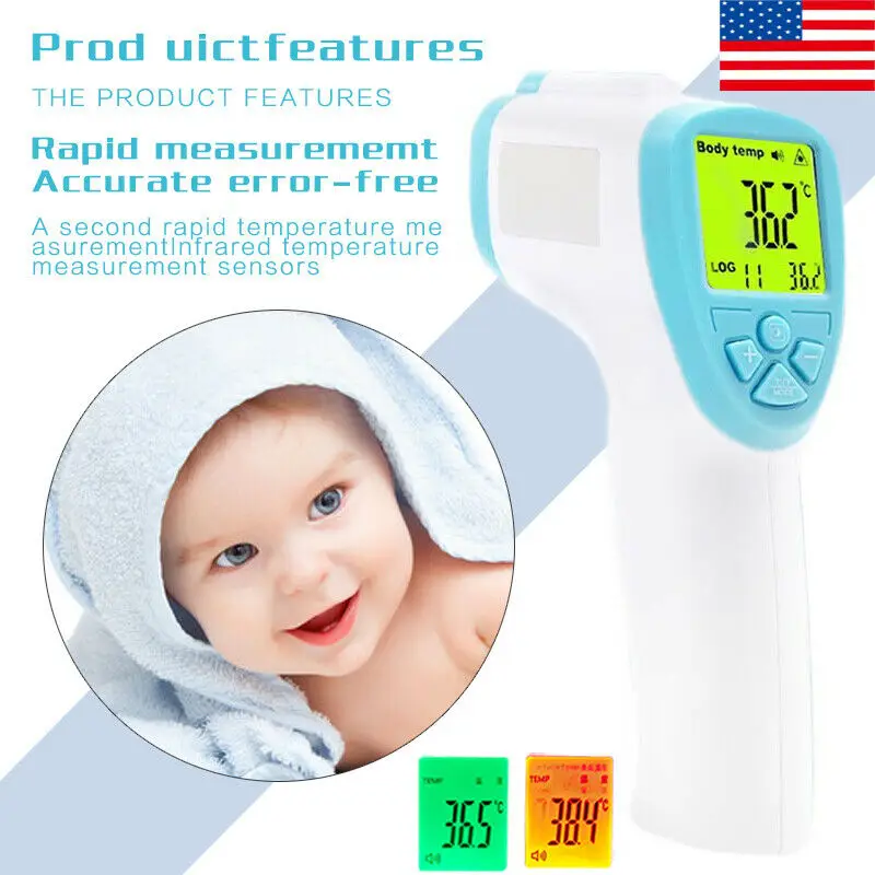 Laser Thermometer Infrared digital Electronic Body Forehead Non-contact Thermometer with LCD Backlight Baby Temperature
Laser Thermometer Infrared digital Electronic Body Forehead Non-contact Thermometer with LCD Backlight Baby Temperature