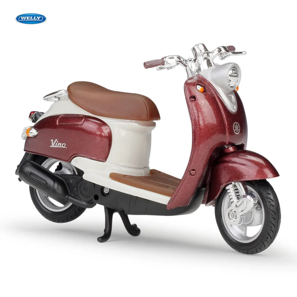 Модель мотоцикла WELLY 1:18 1999YAMAHA Vino YJ50R из сплава под давлением игрушка для детей