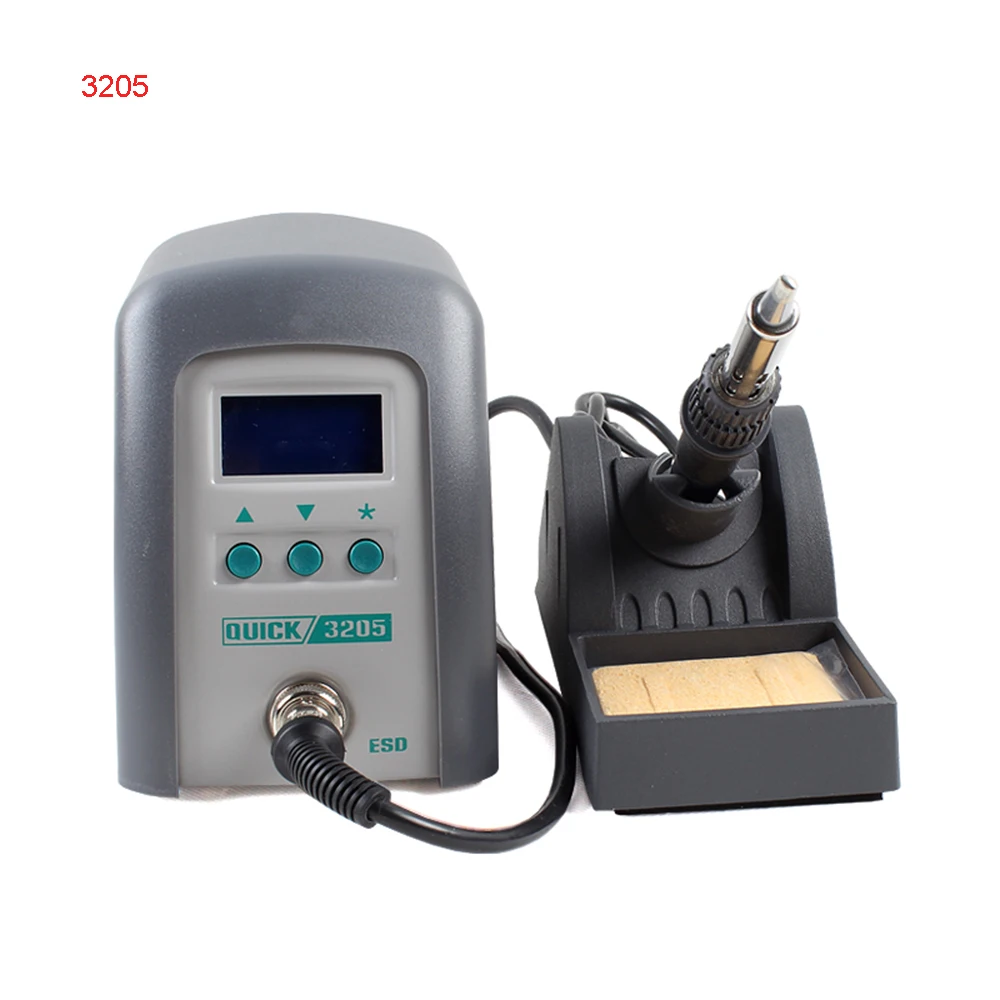 QUICK-3205 Lead-free electric soldering iron constant temperature soldering station with high power 150W maintenance welding
QUICK-3205 Lead-free electric soldering iron constant temperature soldering station with high power 150W maintenance welding