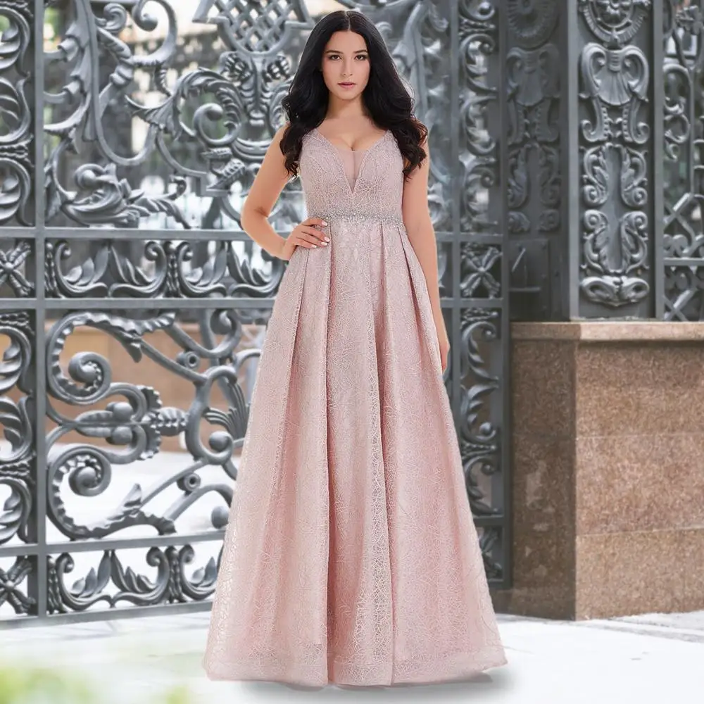 Formal Evening Dresses Sexy V-Neck Robe Soiree Pearls Bead Large A-Line Plus Size Pleats Sleeveless Luxury Gown Tulle Prom Dress
Formal Evening Dresses Sexy V-Neck Robe Soiree Pearls Bead Large A-Line Plus Size Pleats Sleeveless Luxury Gown Tulle Prom Dress