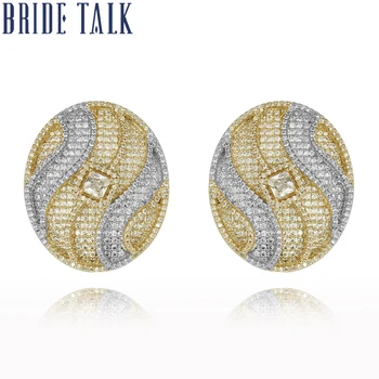 Bride Talk Luxury Clear Zirconia CZ Personality Clip Earrings for Women Wedding Crystal Engagement Retro Silver Bridal Earrings
Bride Talk Luxury Clear Zirconia CZ Personality Clip Earrings for Women Wedding Crystal Engagement Retro Silver Bridal Earrings