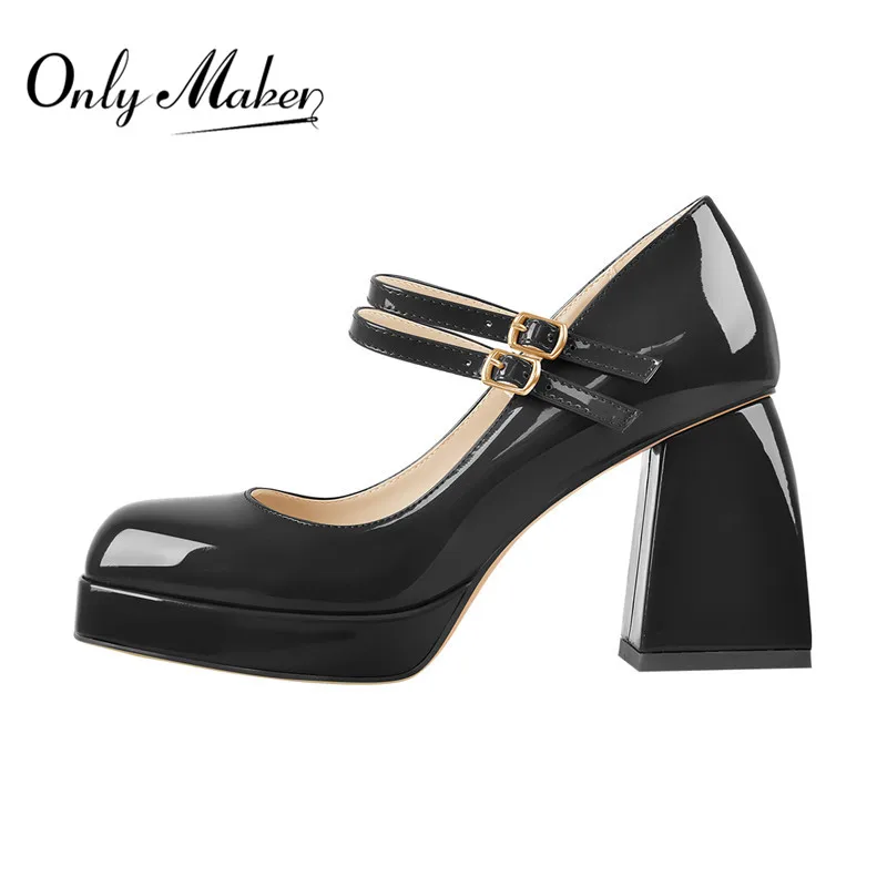 Onlymaker Women's Squar Toe Mary Jane Black Red Lolita Platform Square Heel Chucky Heels Classics Buckle Strap Pumps
Onlymaker Women's Squar Toe Mary Jane Black Red Lolita Platform Square Heel Chucky Heels Classics Buckle Strap Pumps