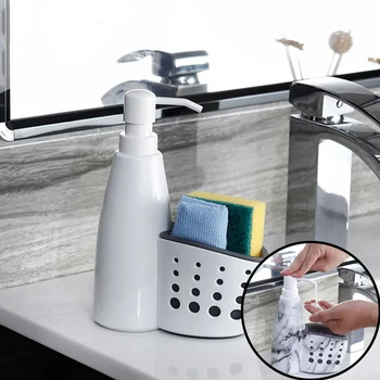 Two-In-One Dispenser And Storage Box Multi-function Liquid Detergent Container Sponge Drainboard Soap Holder Rack
Two-In-One Dispenser And Storage Box Multi-function Liquid Detergent Container Sponge Drainboard Soap Holder Rack