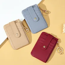 Women's Men's Zipper Business Credit Card Holder Cover PU Leather Small Wallets Short Coin Purses with Keychain Money Bag Clip
Women's Men's Zipper Business Credit Card Holder Cover PU Leather Small Wallets Short Coin Purses with Keychain Money Bag Clip