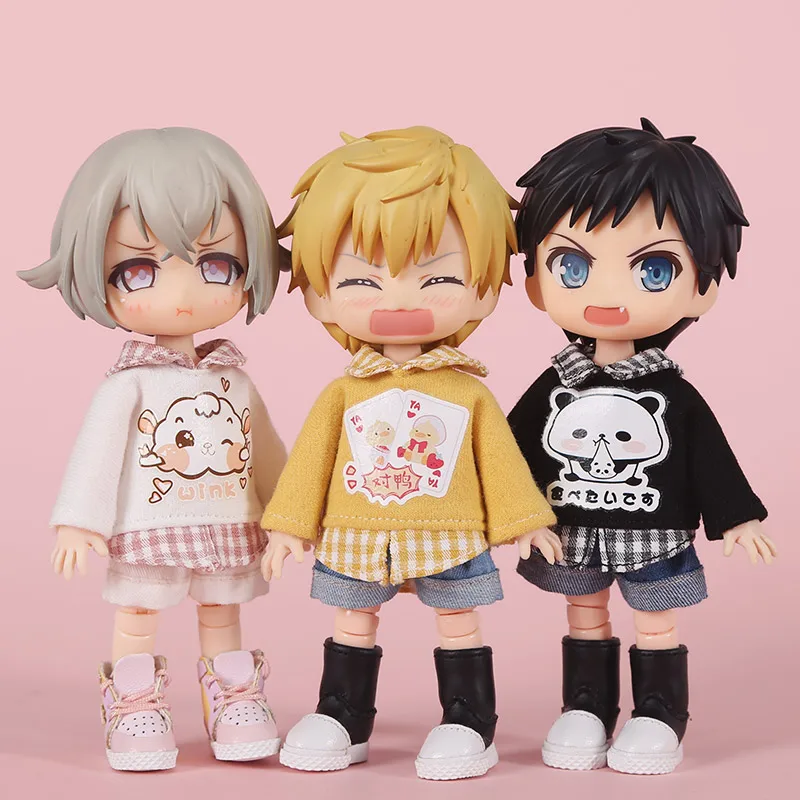 1/12 кукольный свитер Ob11 с принтом рубашка Одежда для кукол (подходит Obitsu11 BJD12