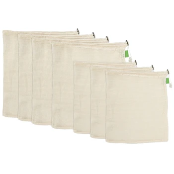 7Pcs/Lot Reusable Storage Bags Organic Cotton Mesh for Kitchen Vegetable Fruit Organization Bag with Drawstring Eco-Friendly Bag
7Pcs/Lot Reusable Storage Bags Organic Cotton Mesh for Kitchen Vegetable Fruit Organization Bag with Drawstring Eco-Friendly Bag