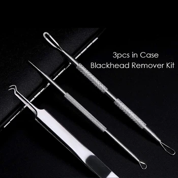 3pcs/set Face Care Removal Acne Blackhead Comedones Extractor Squeezing Needles Tweezers Skin Care Tool Kit
3pcs/set Face Care Removal Acne Blackhead Comedones Extractor Squeezing Needles Tweezers Skin Care Tool Kit