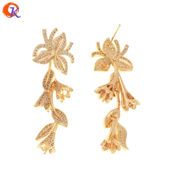 Cordial Design 4Pcs 19*49MM Jewelry Accessories/Hand Made/Genuine Gold Plating/Flower Shape/DIY Findings/CZ Earrings Stud
Cordial Design 4Pcs 19*49MM Jewelry Accessories/Hand Made/Genuine Gold Plating/Flower Shape/DIY Findings/CZ Earrings Stud