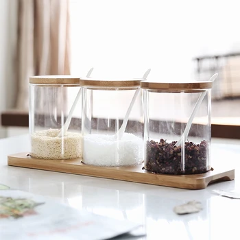 Kitchen Accessories 3pcs/set Japanese Style Glass Spice Jar Kit Seasoning Jar Salt Shaker Set With Cover Ceramic Spoon Seasoning
Kitchen Accessories 3pcs/set Japanese Style Glass Spice Jar Kit Seasoning Jar Salt Shaker Set With Cover Ceramic Spoon Seasoning