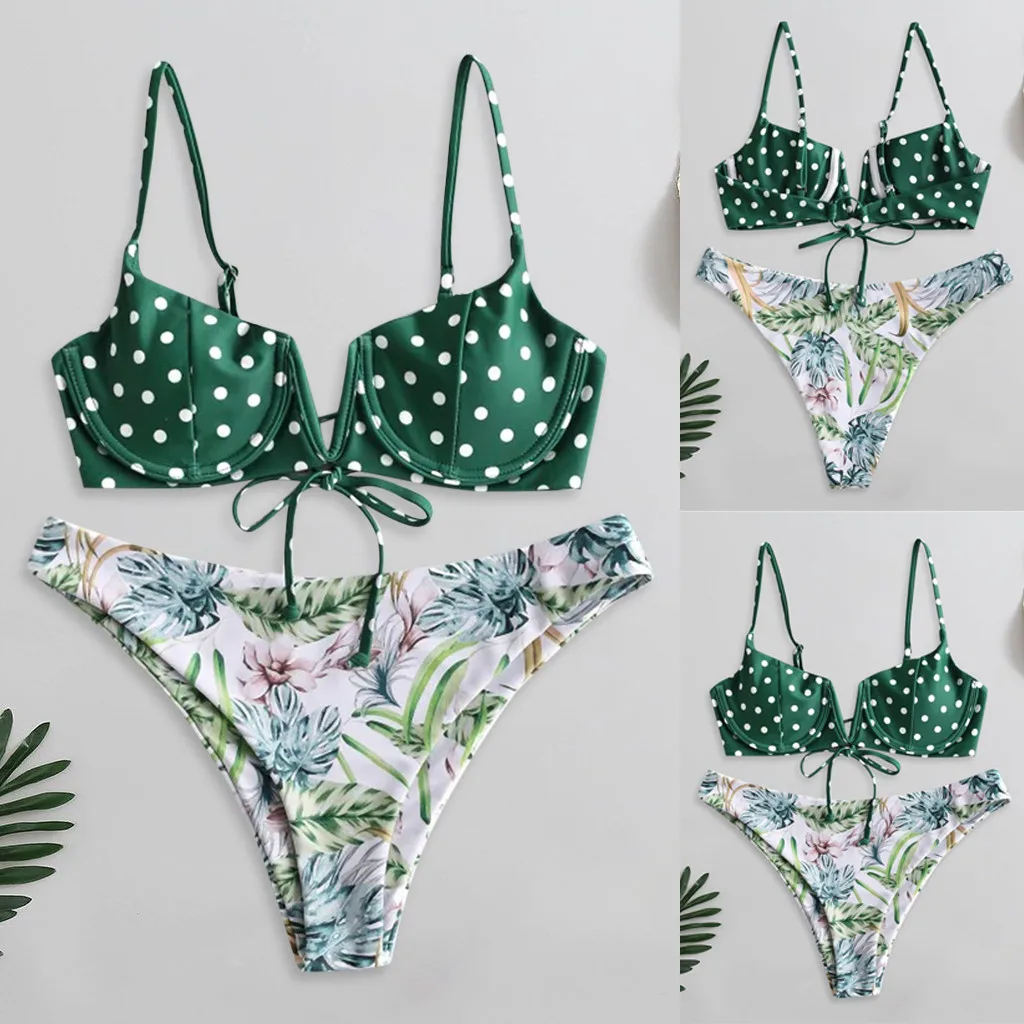 2020 New Swimming Costume Women Dot Print High Cut V Neck Two Pieces Bikini Push Up Swimwear Pad Swimsuit High Quality Beachwear
2020 New Swimming Costume Women Dot Print High Cut V Neck Two Pieces Bikini Push Up Swimwear Pad Swimsuit High Quality Beachwear