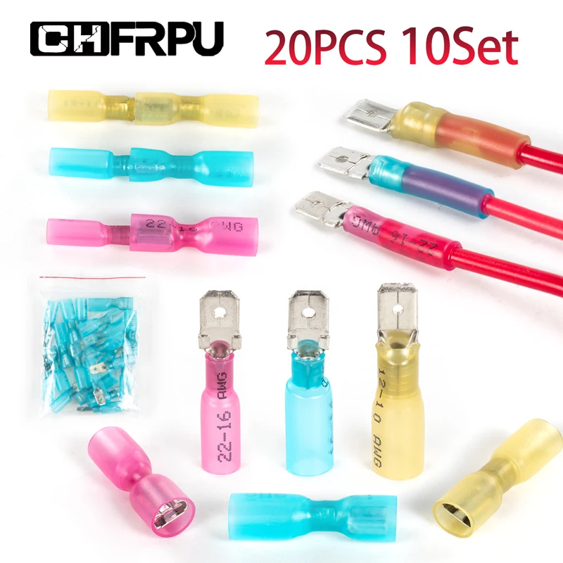 20pcs/10 sets MDD / FDFD fork terminal heat shrink crimp terminal kit insulated butt wire connector cable cable female end butt
20pcs/10 sets MDD / FDFD fork terminal heat shrink crimp terminal kit insulated butt wire connector cable cable female end butt