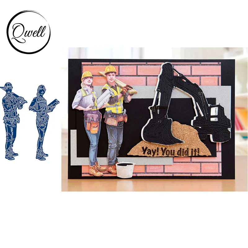 QWELL People Construction Worker Metal Cutting Dies for Scrapbooking and Card Making Paper Embossing Craft New 2019 die cuts
QWELL People Construction Worker Metal Cutting Dies for Scrapbooking and Card Making Paper Embossing Craft New 2019 die cuts
