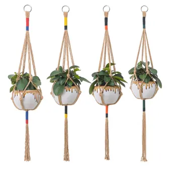 Household Garden Hand-woven String Bag, Simple Style Gardening Natural Hemp Rope Flower Pot Green Plant Hanging Type Tuck Net
Household Garden Hand-woven String Bag, Simple Style Gardening Natural Hemp Rope Flower Pot Green Plant Hanging Type Tuck Net