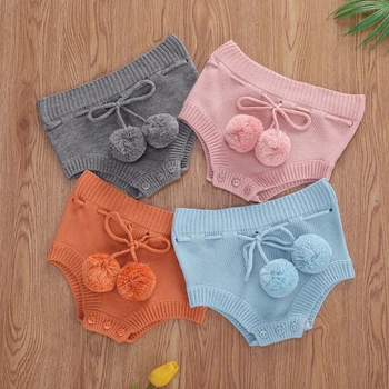 Infant Kids Baby Knitted Shorts Solid Drawing Straps Elastic Band Balls Tassel Button Closure Bottoms Short Triangle Trouser
Infant Kids Baby Knitted Shorts Solid Drawing Straps Elastic Band Balls Tassel Button Closure Bottoms Short Triangle Trouser
