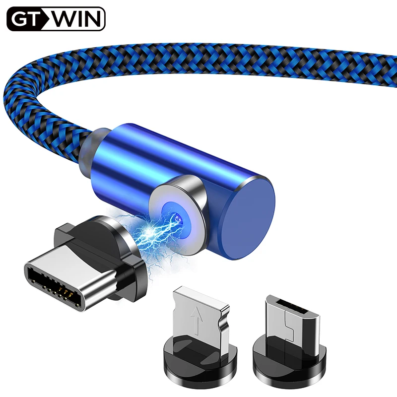 GTWIN Magnetic USB Cable 90 Degree Micro USB Cable Charging Cord For iPhone Samsung Android Mobile Phone Elbow Type C Cable Wire
GTWIN Magnetic USB Cable 90 Degree Micro USB Cable Charging Cord For iPhone Samsung Android Mobile Phone Elbow Type C Cable Wire