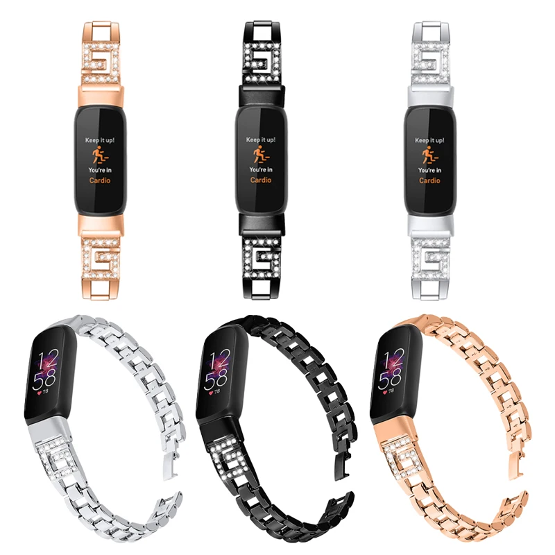 Сменный Металлический Браслет для fitbit luxe band из нержавеющей стали женский браслет