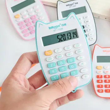 Portable Calculator Cute Cat Handheld Calculator for Students, Battery Power Electronic Calculator with 12-digit LED Display
Portable Calculator Cute Cat Handheld Calculator for Students, Battery Power Electronic Calculator with 12-digit LED Display