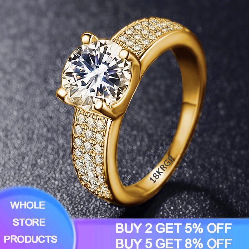 YANHUI 925 Solid Silver Circle Zirconia Diamond Rings For Women 18K Gold Color Cubic Zirconia Wedding Fine Jewelry Ring For Girl 
YANHUI 925 Solid Silver Circle Zirconia Diamond Rings For Women 18K Gold Color Cubic Zirconia Wedding Fine Jewelry Ring For Girl