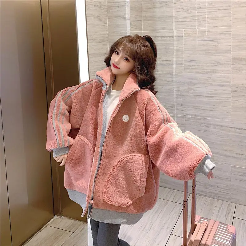 OUSLEE-Thick Lamb Wool Coat for Women, Cashmere Jacket, Short Street Coat, Plush, Casual, Korean Version, Spring, Autumn
OUSLEE-Thick Lamb Wool Coat for Women, Cashmere Jacket, Short Street Coat, Plush, Casual, Korean Version, Spring, Autumn