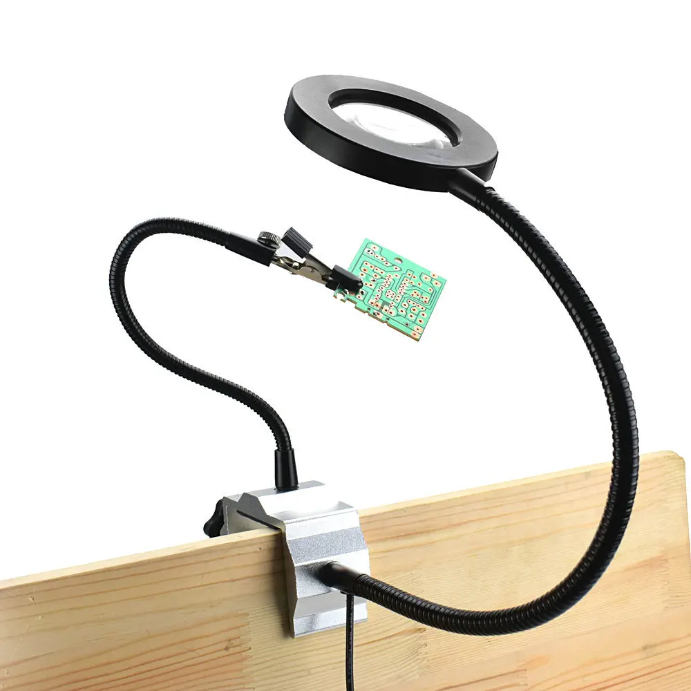 Welding Magnifying Glass LED Loupe Multifunctional Magnifier Soldering Iron Station Stand Clamp Helping Hand Welding Repair Tool
Welding Magnifying Glass LED Loupe Multifunctional Magnifier Soldering Iron Station Stand Clamp Helping Hand Welding Repair Tool