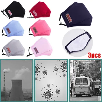 3Pcs Cotton Face Mask Mouth Mask Anti Dust PM2.5 Mouth Mask Filter Breathable Mask Fabric Masks Washable Reusable Mascaras 
3Pcs Cotton Face Mask Mouth Mask Anti Dust PM2.5 Mouth Mask Filter Breathable Mask Fabric Masks Washable Reusable Mascaras