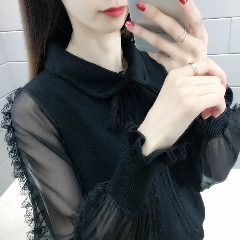 2020 Women Autumn Winter Sweaters Loose Lace Patchwork Pullover And Sweaters Female Lantern Sleeve Jumper Pull Femme
2020 Women Autumn Winter Sweaters Loose Lace Patchwork Pullover And Sweaters Female Lantern Sleeve Jumper Pull Femme