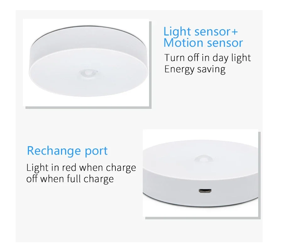 1/5Pcs 6 LEDs PIR Motion Sensor Night Light Auto On/Off for Bedroom Stairs Cabinet Wardrobe Wireless USB Rechargeable Wall Lamp